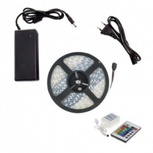 Kit Tira LED 48W 60LED/m 5m IP67 RGB con Mando, Controlador y Fuente de Alimentacin